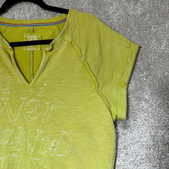 Scott Csoke Anthropologie Sweatshirt XS All I Ever Wanted Was Love Green - Picture 4 of 11